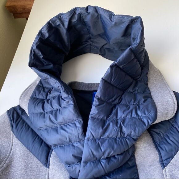 Kit and Ace Liberty Jacket French Terry Puffer Grey Blue size 10 goose down - Picture 8 of 12